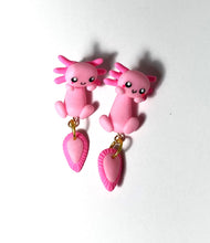 Load image into Gallery viewer, Adorable Axolotl Earrings/Hand-Made
