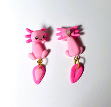 Load image into Gallery viewer, Adorable Axolotl Earrings/Hand-Made
