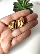 Load image into Gallery viewer, Tacos On Plate/Mexican Dish Hand Made Stud Earrings
