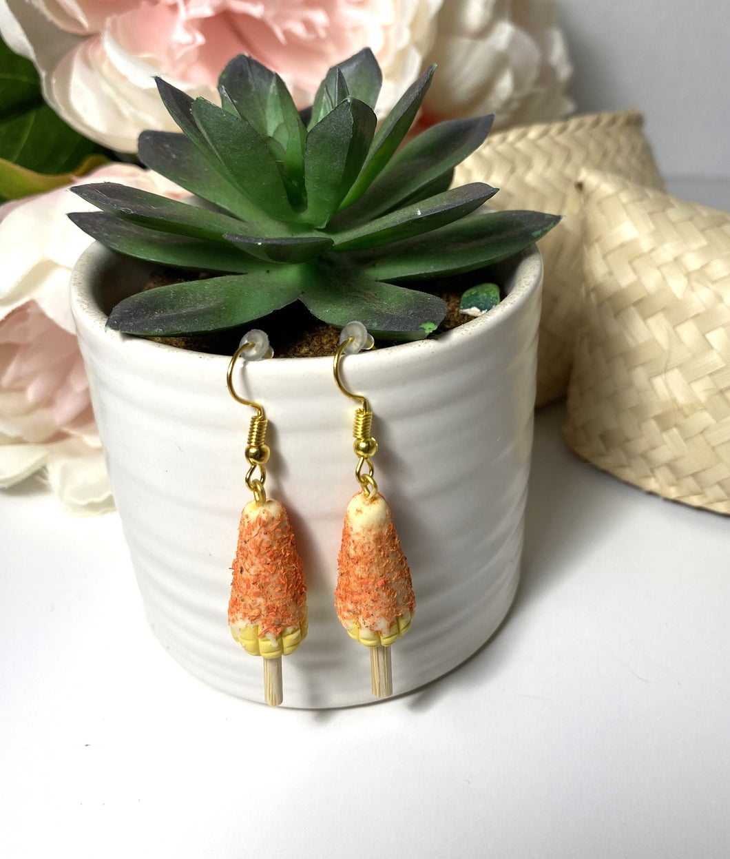 Corn on a stick | Elote Con Chile| Mexican Snack | Statement Earrings