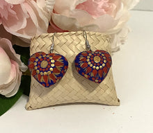 Load image into Gallery viewer, Beautiful Heart-Shaped Alebrije Earrings
