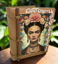 Load image into Gallery viewer, Handmade Artisan Blank Notebook Frida kahlo Boho Look
