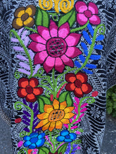 Load image into Gallery viewer, Mexican Poncho/Gaban with Embroidered Floral Design
