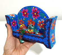 Load image into Gallery viewer, Authentic Mexican Alebrije - Cat on Sofa (Gato Sobre sillon) - Royal Blue
