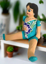 Load image into Gallery viewer, Mexican Cartoneria  Lupita Doll - Blue (Celest)
