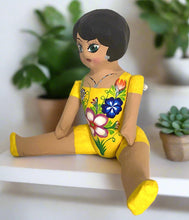 Load image into Gallery viewer, Mexican Cartoneria  Lupita Doll - Yellow
