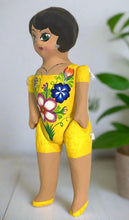 Load image into Gallery viewer, Mexican Cartoneria  Lupita Doll - Yellow
