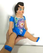 Load image into Gallery viewer, Mexican Cartoneria  Lupita Doll - Blue
