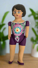 Load image into Gallery viewer, Mexican Cartoneria  Lupita Doll - Plum
