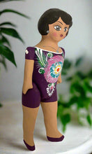 Load image into Gallery viewer, Mexican Cartoneria  Lupita Doll - Plum
