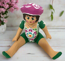 Load image into Gallery viewer, Mexican Cartoneria  Lupita Doll - Green
