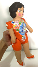 Load image into Gallery viewer, Mexican Cartoneria  Lupita Doll - Orange
