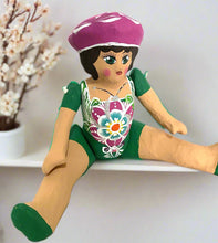 Load image into Gallery viewer, Mexican Cartoneria  Lupita Doll - Green
