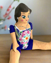 Load image into Gallery viewer, Mexican Cartoneria  Lupita Doll - Dark Blue
