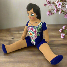 Load image into Gallery viewer, Mexican Cartoneria  Lupita Doll - Dark Blue
