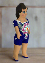 Load image into Gallery viewer, Mexican Cartoneria  Lupita Doll - Dark Blue
