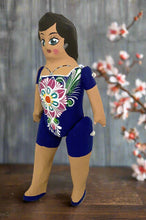 Load image into Gallery viewer, Mexican Cartoneria  Lupita Doll - Dark Blue
