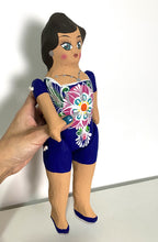 Load image into Gallery viewer, Mexican Cartoneria  Lupita Doll - Dark Blue
