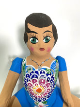 Load image into Gallery viewer, Mexican Cartoneria  Lupita Doll - Blue
