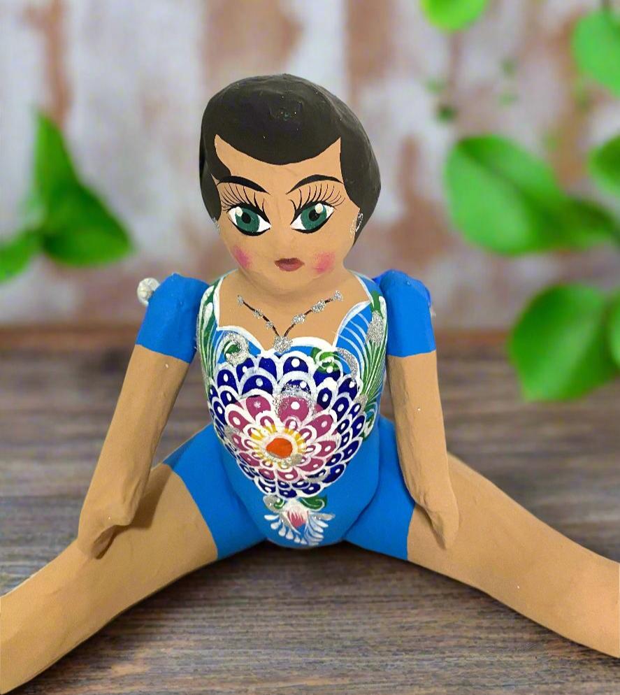 Mexican Cartoneria  Lupita Doll - Blue