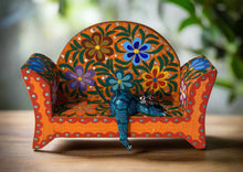 Load image into Gallery viewer, Beautiful Hand-Made Authentic Mexican Alebrije - Cat on Sofa - Orange
