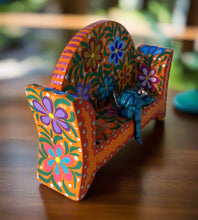 Load image into Gallery viewer, Beautiful Hand-Made Authentic Mexican Alebrije - Cat on Sofa - Orange
