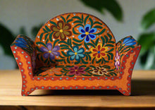 Load image into Gallery viewer, Beautiful Hand-Made Authentic Mexican Alebrije - Cat on Sofa - Orange
