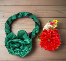 Load image into Gallery viewer, Set of Braided Headband/Floral Attachment / Trenza Istmeña Con Guia
