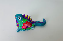 Load image into Gallery viewer, Hand-Made Beautiful Iguana Mini Alebrije Figurine in Bright Colors
