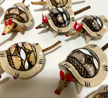 Load image into Gallery viewer, Hand-Made Bobble Head Armadillo Mexican Mini Alebrije
