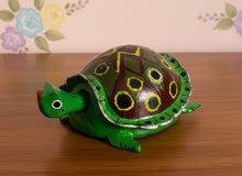 Load image into Gallery viewer, Mexican Hand-Made Turtle  from Oaxaca With Bobble Head - Green 2

