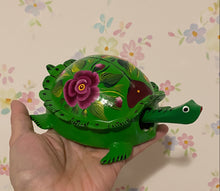 Load image into Gallery viewer, Mexican Hand-Made Turtle  from Oaxaca With Bobble Head - Green
