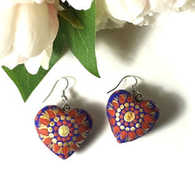 Load image into Gallery viewer, Beautiful Heart-Shaped Alebrije Earrings
