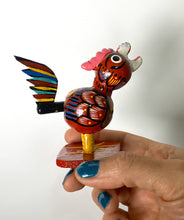 Load image into Gallery viewer, Colorful Rooster Alebrije With Bobble Tail/Hand-Made/Mexican Folk Art
