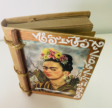 Load image into Gallery viewer, Handmade Artisan Blank Notebook Frida kahlo Boho Look
