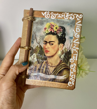 Load image into Gallery viewer, Handmade Artisan Blank Notebook Frida kahlo Boho Look
