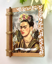 Load image into Gallery viewer, Handmade Artisan Blank Notebook Frida kahlo Boho Look
