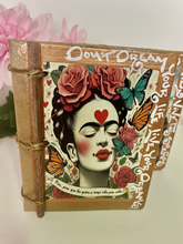 Load image into Gallery viewer, Handmade Artisan Blank Notebook Frida kahlo Design
