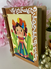 Load image into Gallery viewer, Beautiful Handmade Artisan Blank Notebook with Mexican Lele Doll Design
