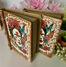 Load image into Gallery viewer, Handmade Artisan Blank Notebook Frida kahlo Design
