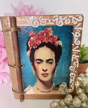 Load image into Gallery viewer, Handmade Artisan Blank Notebook With Beautiful Frida kahlo Design
