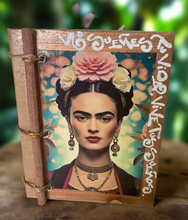 Load image into Gallery viewer, Handmade Artisan Blank Notebook Frida kahlo Boho Look
