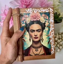 Load image into Gallery viewer, Handmade Artisan Blank Notebook Frida kahlo Boho Look
