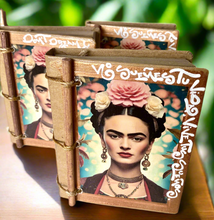 Load image into Gallery viewer, Handmade Artisan Blank Notebook Frida kahlo Boho Look
