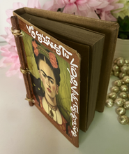 Load image into Gallery viewer, Handmade Artisan Blank Notebook Frida kahlo Design
