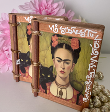 Load image into Gallery viewer, Handmade Artisan Blank Notebook Frida kahlo Design
