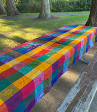 Load image into Gallery viewer, Beautiful Mexican Table Cloth / Colorful Squares / Aztec Patterns

