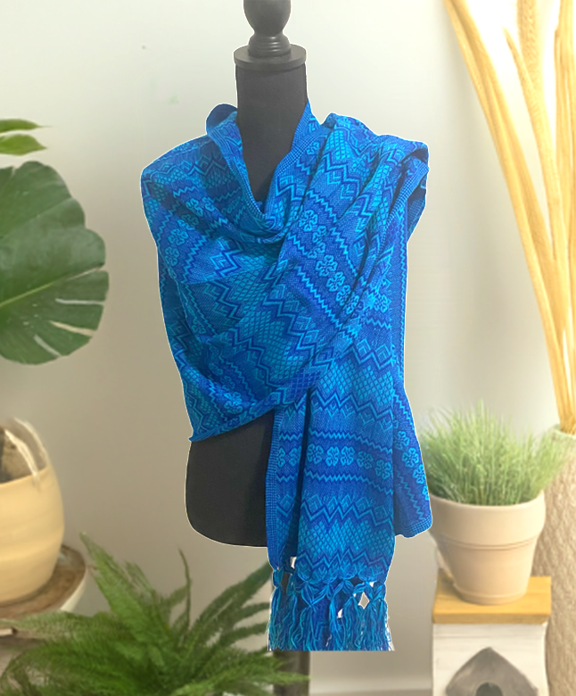 Mexican Rebozo/Shawl - Blue