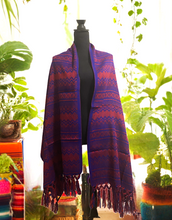 Load image into Gallery viewer, Mexican Rebozo/Shawl - Red and Blue
