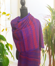 Load image into Gallery viewer, Mexican Rebozo/Shawl - Red and Blue
